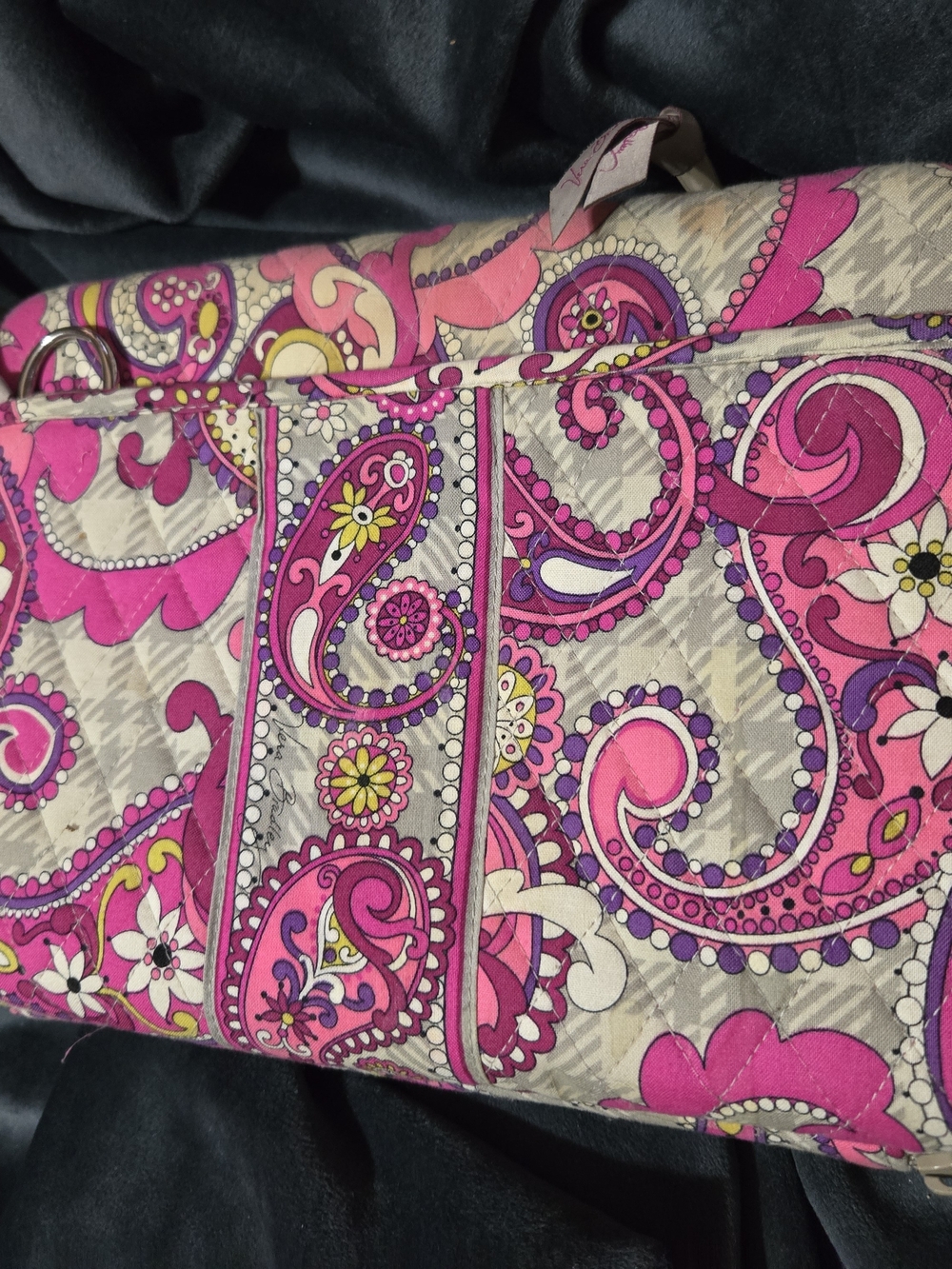 Women's Quilted Paisley Tablet Case Bag - Pink